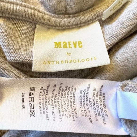 ANTHRO OATMEAL BEIGE MAEVE COWL NECK TUNIC TOP SIZE XL - Picture 12 of 12